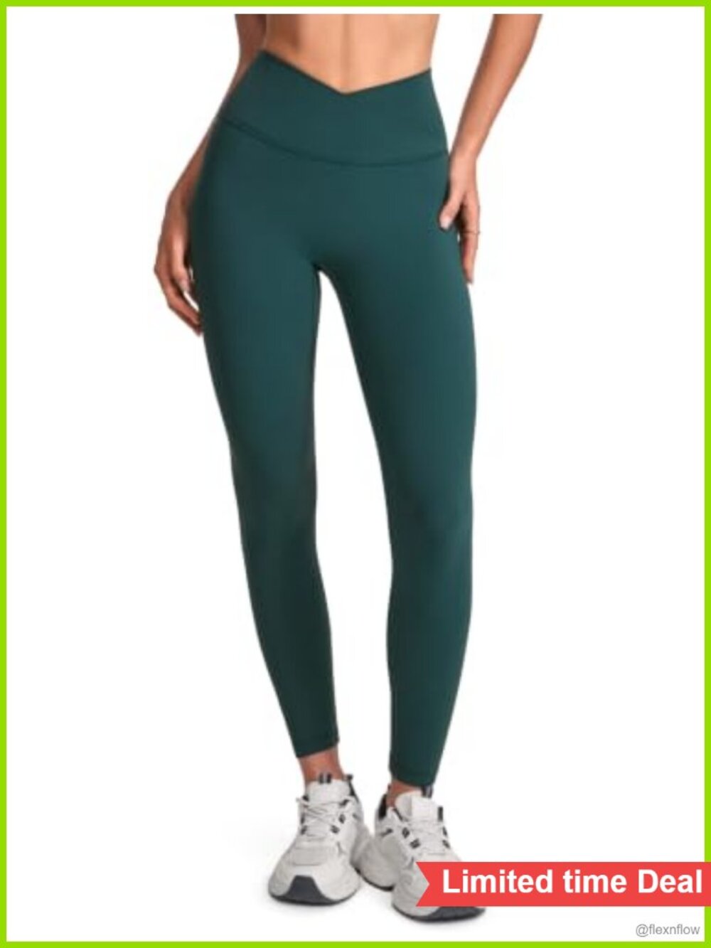 High Waist No Front Seam Yoga Pants Scrunsh Butt V-Back Leggings 25"